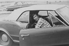 Toshio in Dick Freeland's 1967 Oldsmobile 442 convertible